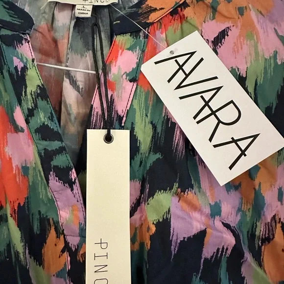 Boho floral mini dress | Anthropologie style | pockets | spring Size Large - NWT - Picture 4 of 6